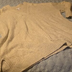 J. Jill Cream V Neck Knit Sweater